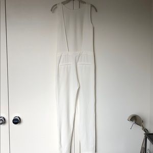 Zara Backless White Jumpsuit